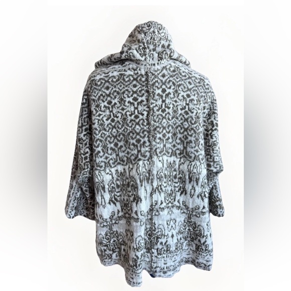 Free People Raggy Hoodie Sweater Green Alpaca Wool Oversized Boho Size M - Picture 7 of 13